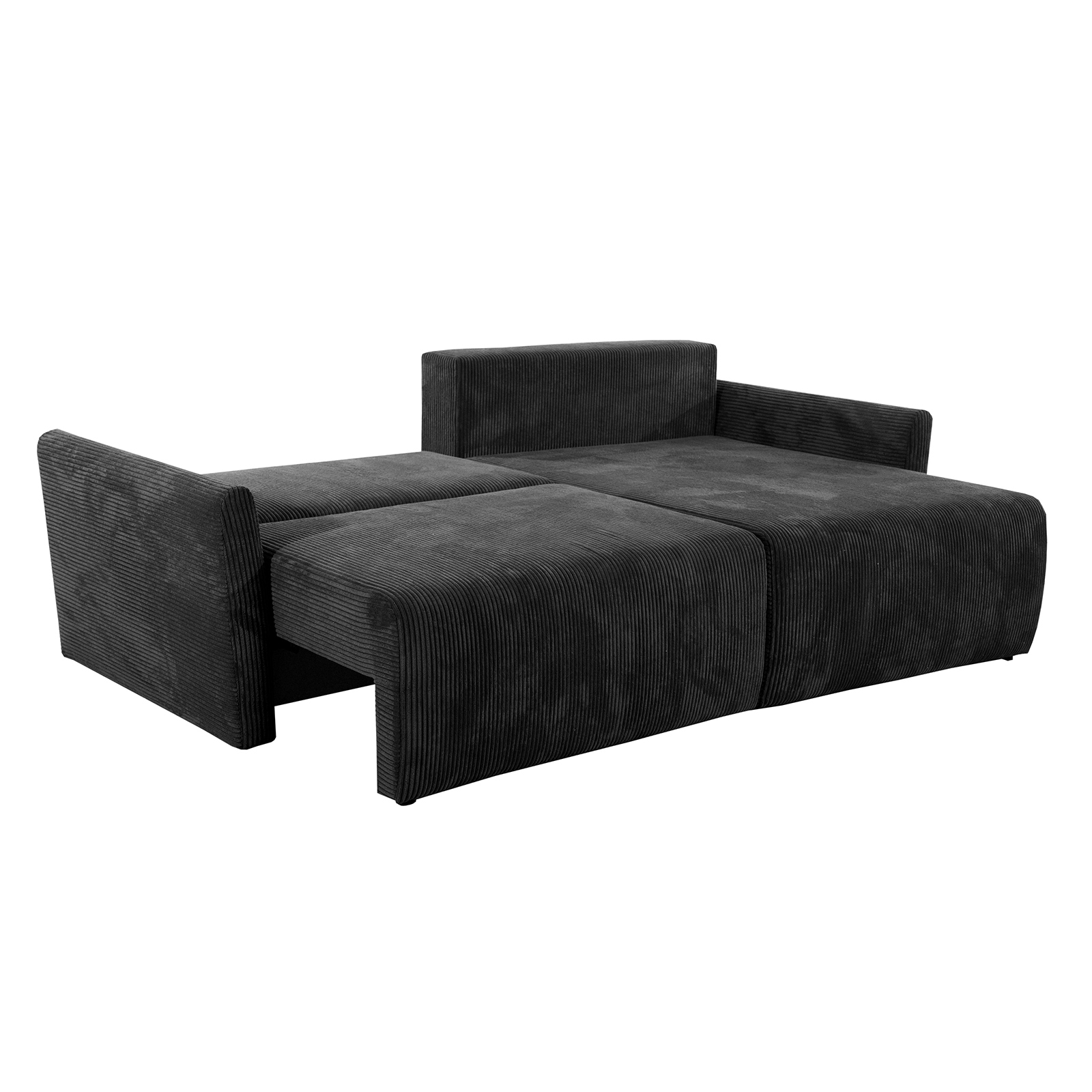 Ecksofa - anthrazit - Liegefunktion und Bettkasten