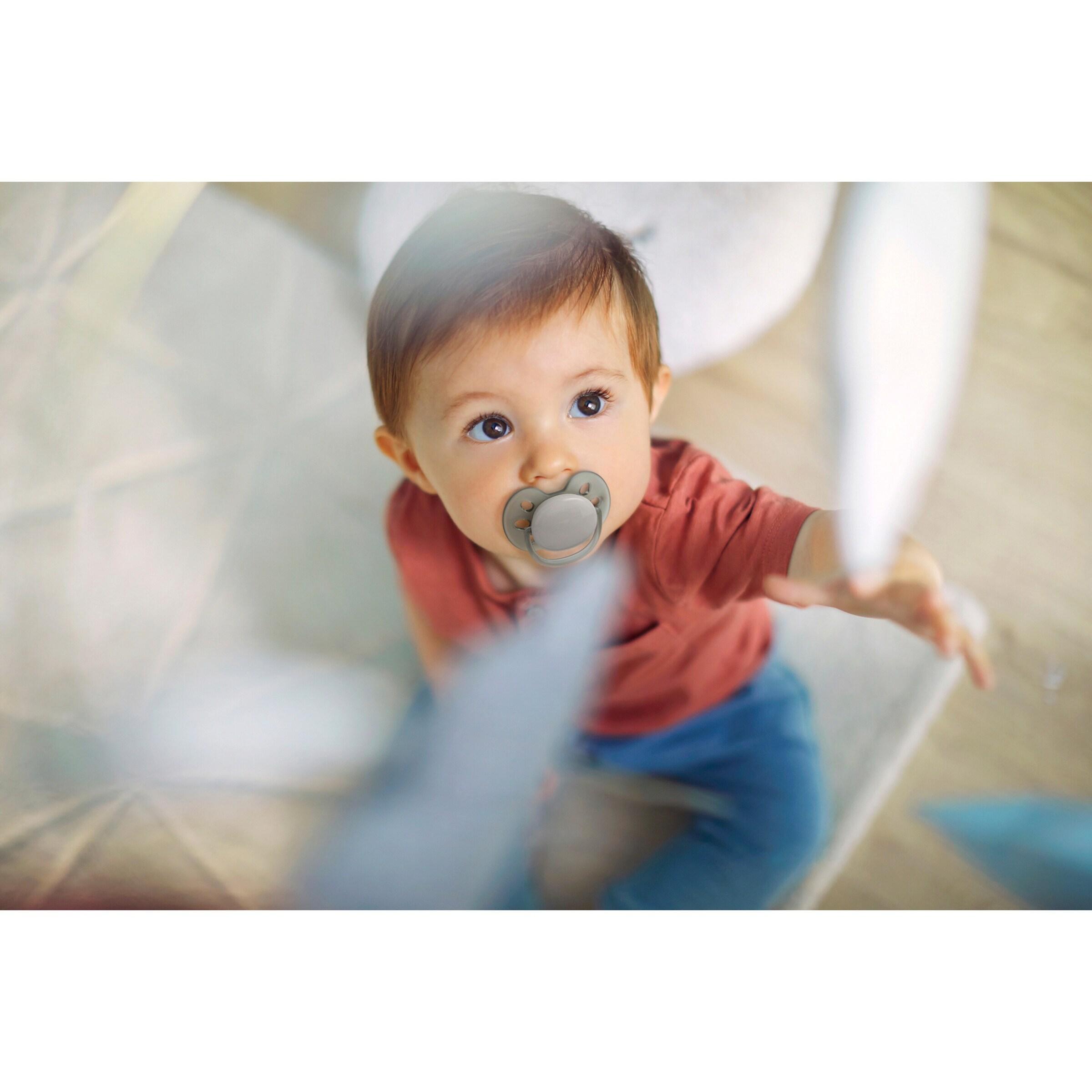 Philips Avent 2er-Pack Schnuller ultra soft, 6-18M blau/grau