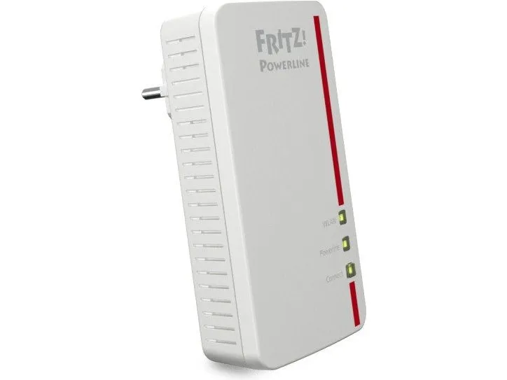 AVM FRITZ!Powerline 1260E - WLAN Set - powerline-adaptersæt 1GbE, HomePlug AV (HPAV) 2.0, IEEE 1901 - Wi-Fi 5 - Dual Band - kan sluttes til vægstik