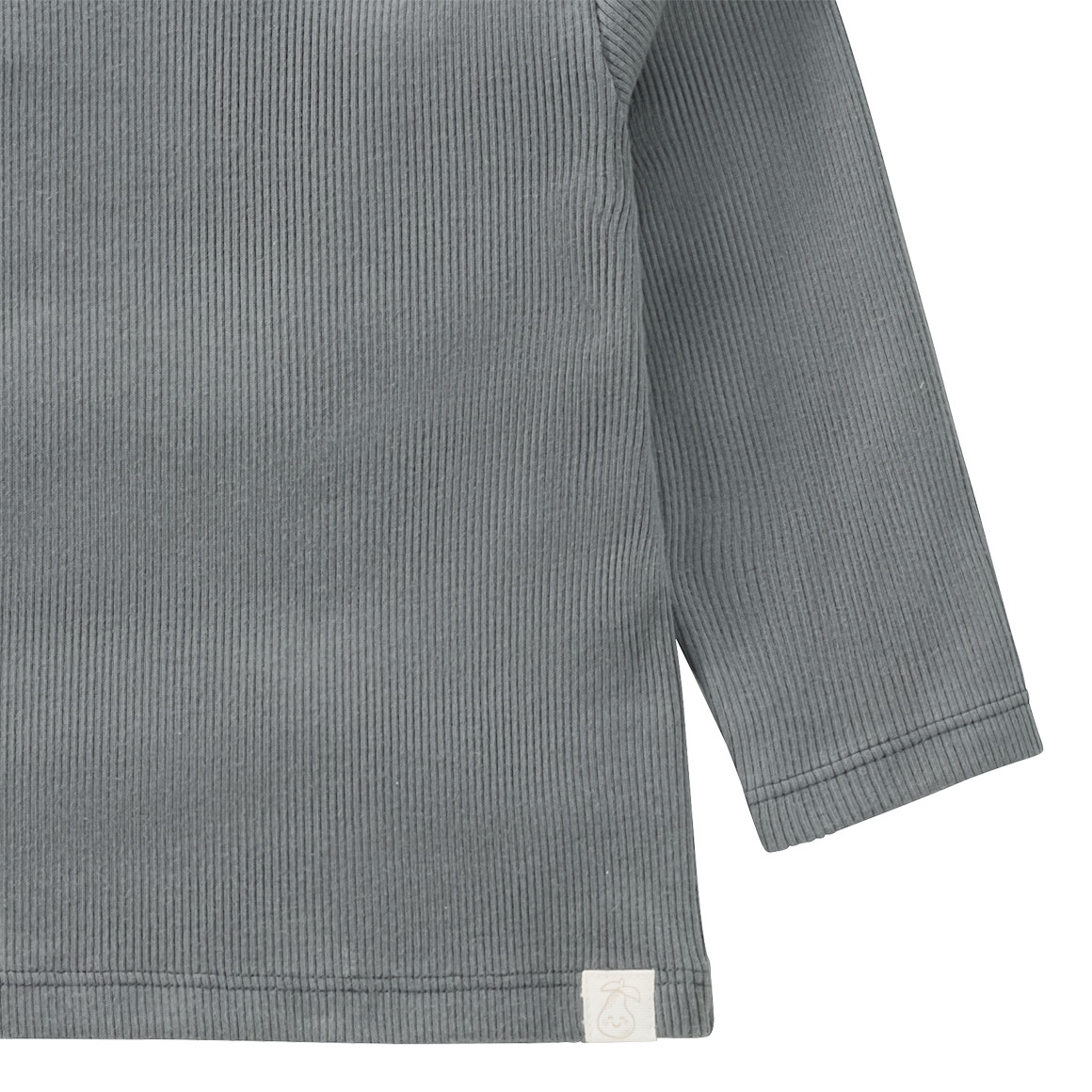 Topomini Pure Collection Baby Langarmshirt mit Rippstruktur grau