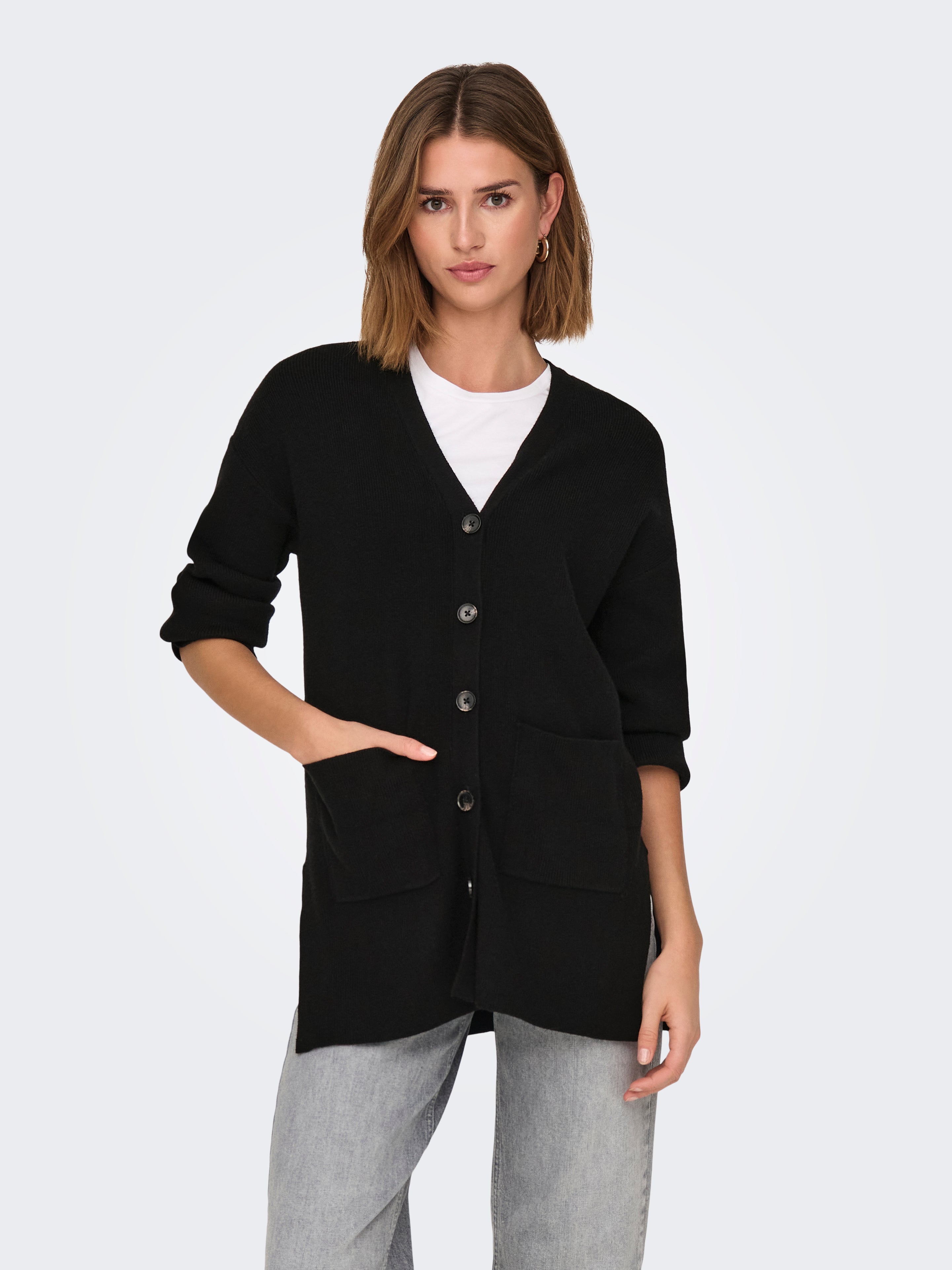ONLKATIA Strickjacke Black