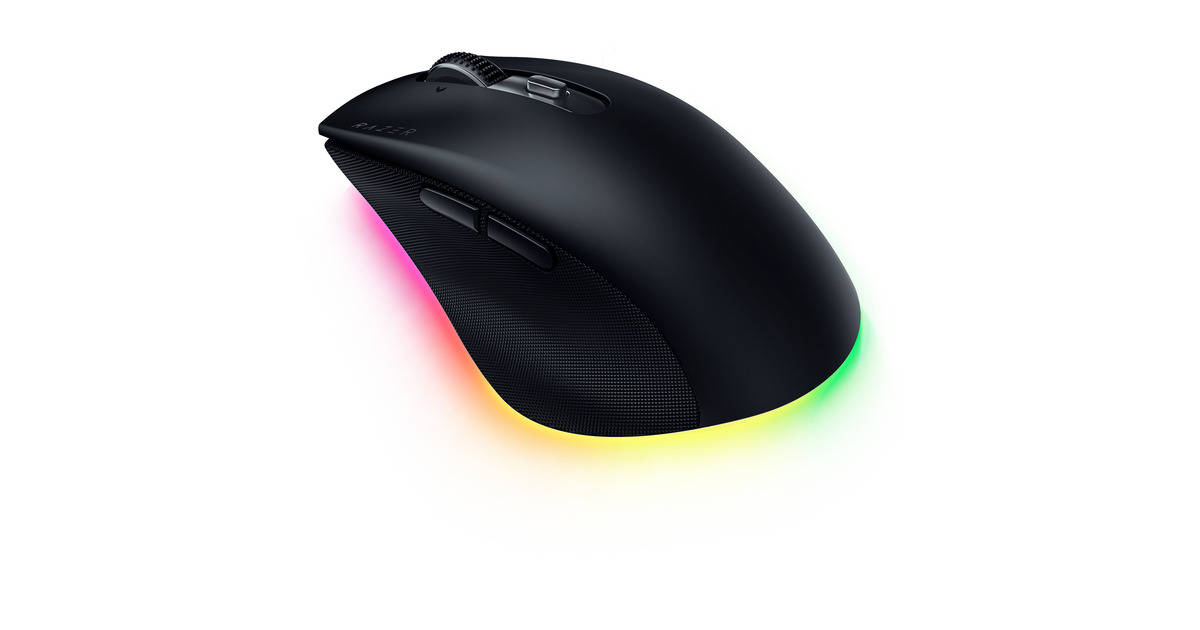 RazerPro Click V2 gaming muis  (Zwart, Tot 30.000 Dpi, USB-C / Bluetooth / 2.4 GHz)
