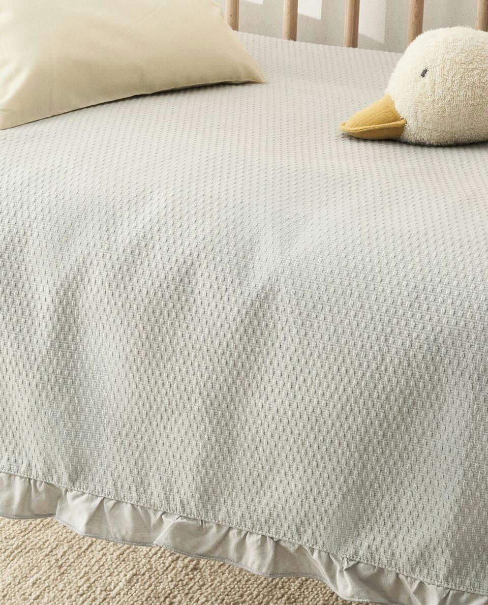 Colcha de algodão jacquard