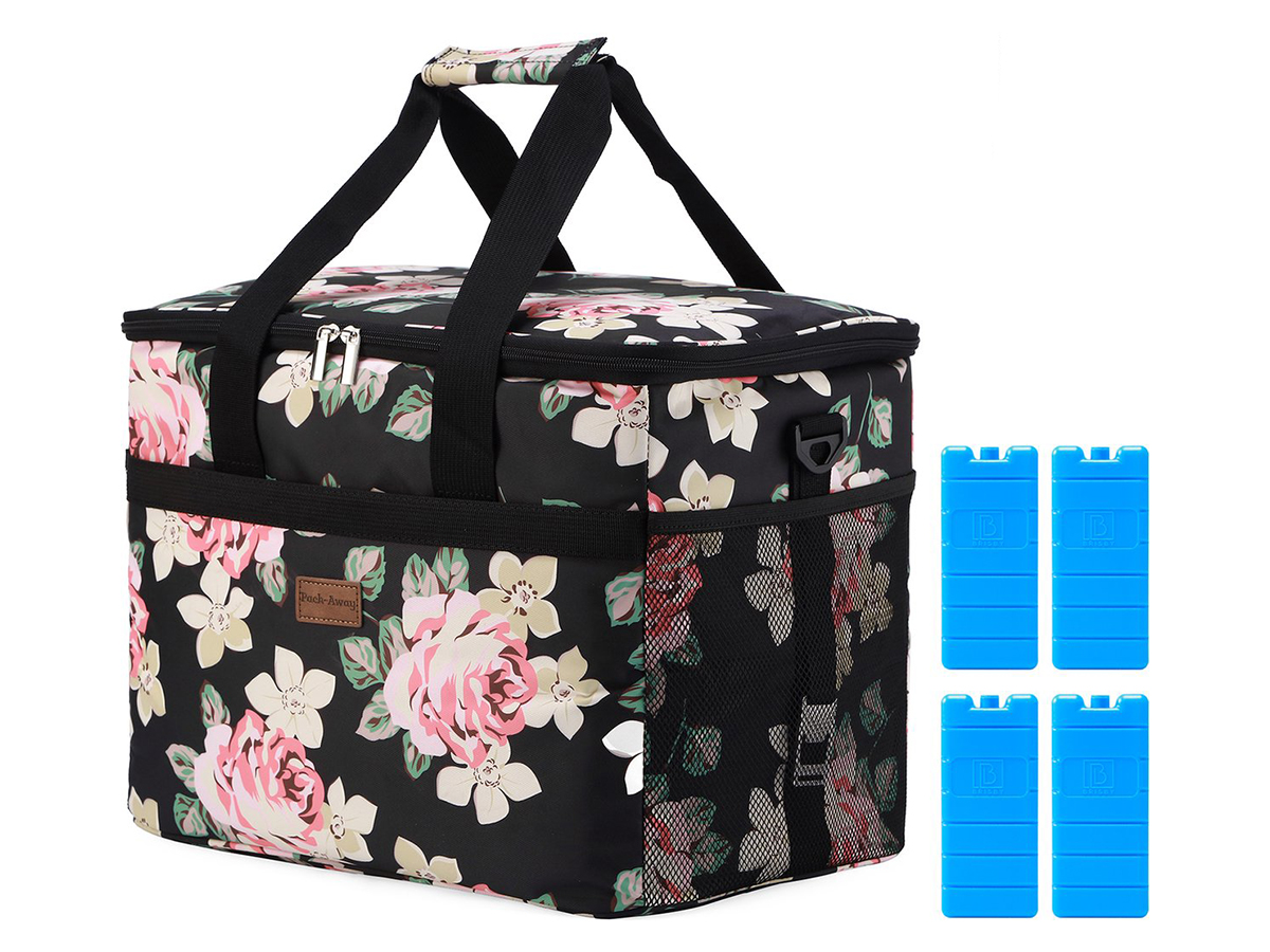 Packaway 30 liter geïsoleerde koeltas - Black Flower
