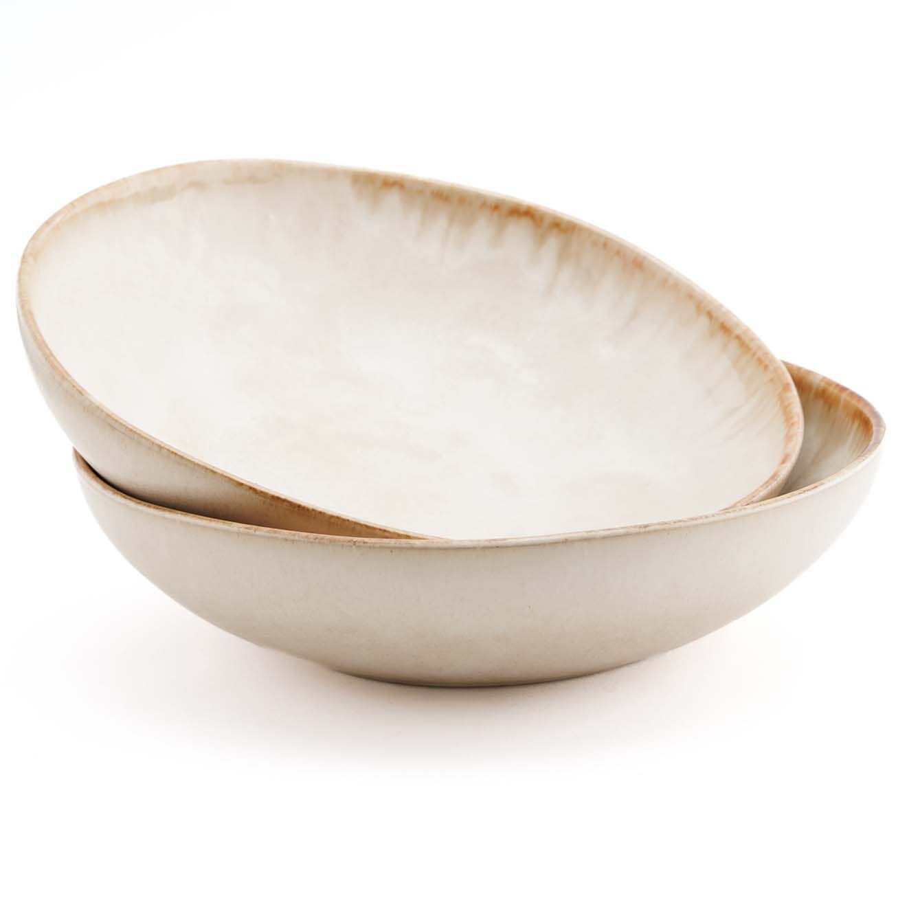 Bazar Bizar 4 Assiettes à Pâtes  Cascais blanches - D.22 cm