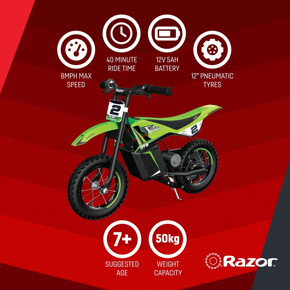 Razor SX125 McGrath Elektrisch betriebenes Miniatur-Dirtbike
