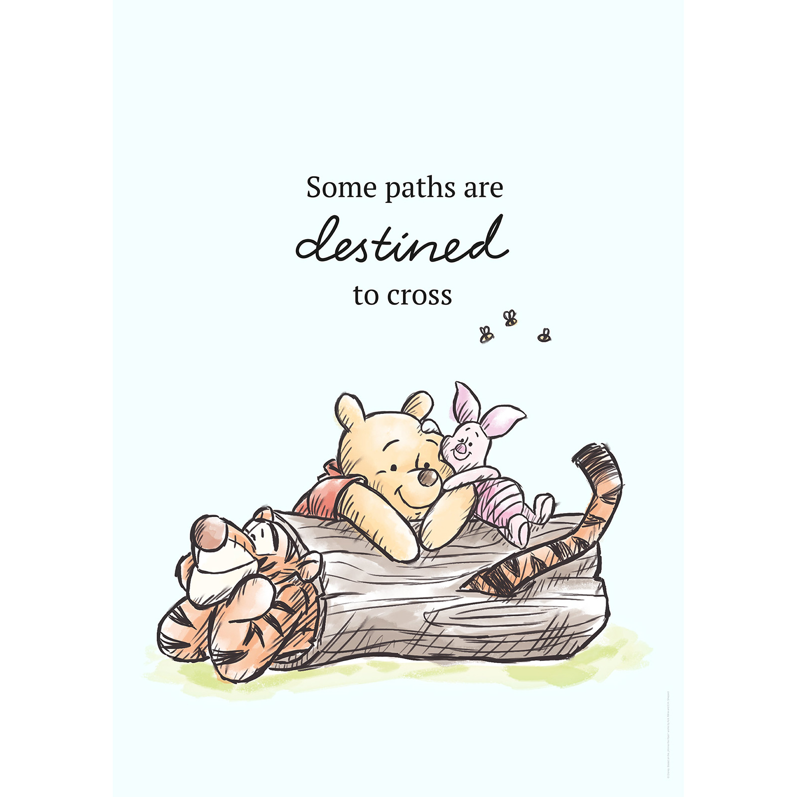 Wandbild WINNIE POOH PATH - bunt - 50x70 cm