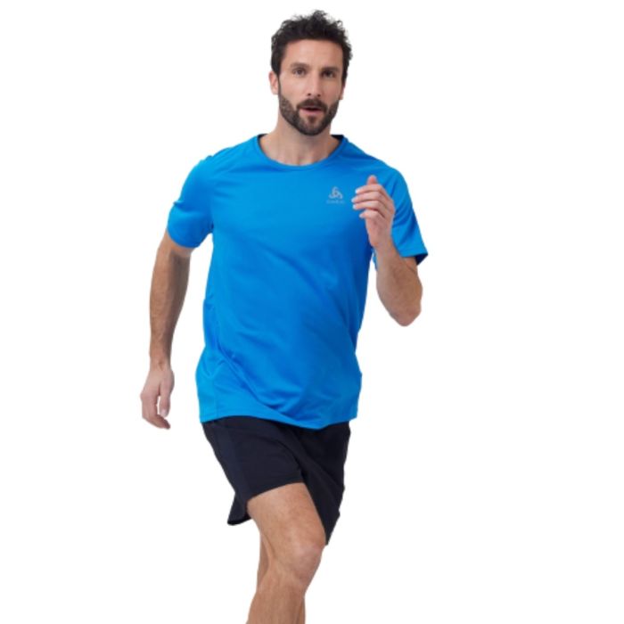 Odlo Herre T-shirts T-Shirt Short Sleeve Crew Neck Essential Blå