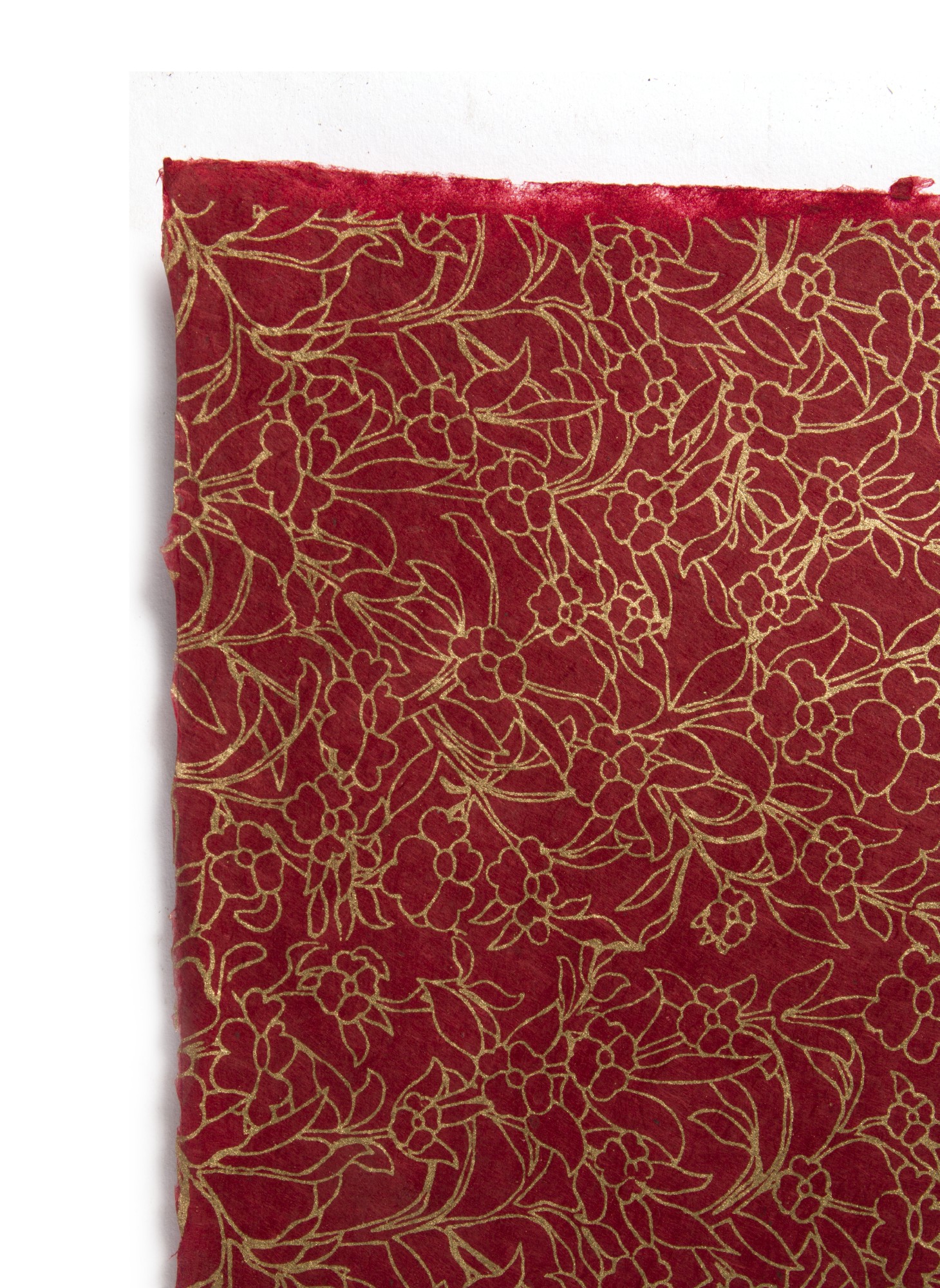 Geschenkpapier 'Blumen rot', handgeschöpft, L 76 cm, B 50 cm günstig bestellen