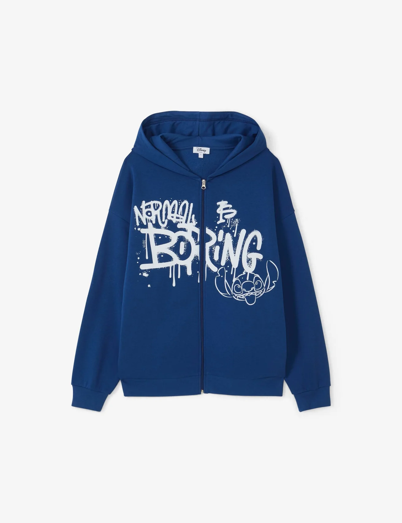 Sweat oversize à capuche Disney Stitch x Jennyfer bleu électrique