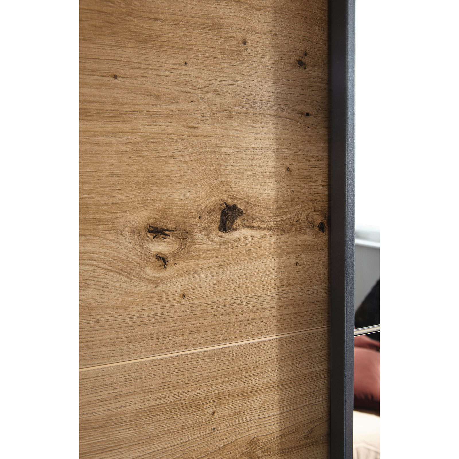 Schwebetürenschrank - Eiche Artisan - mit Spiegel - 175 cm