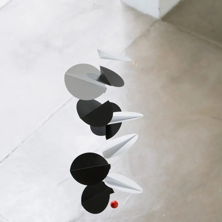Flensted Mobiles - Turning Leaves Mobil, schwarz / weiss