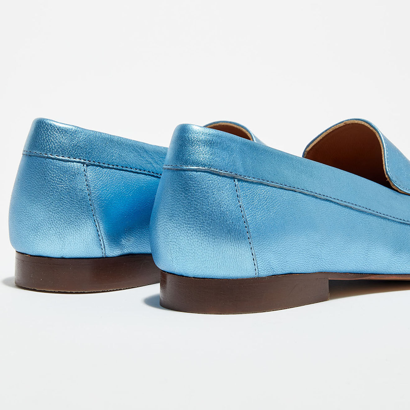 Quartier Latin Mocassins en Cuir Love irisés bleus