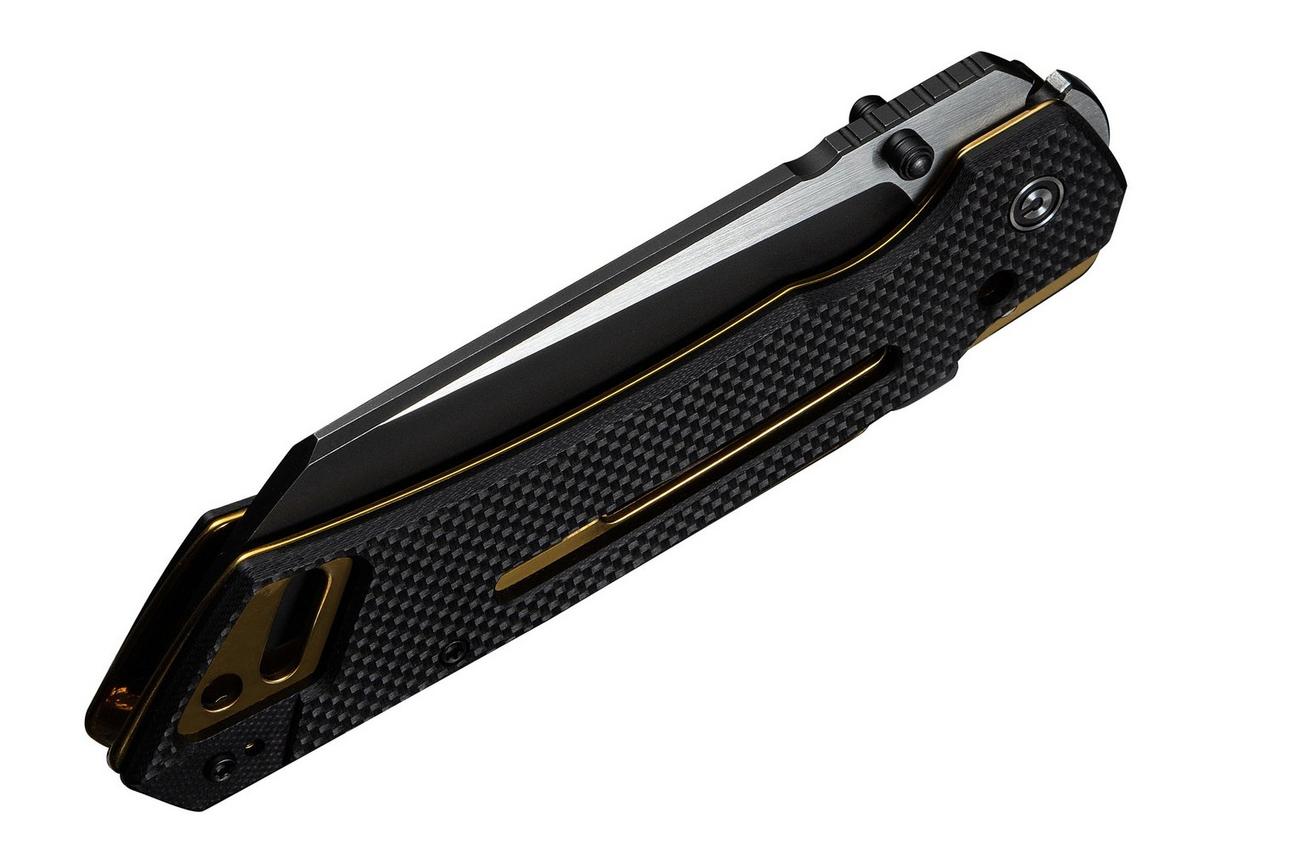 Civivi Buster FG C24052-1 Blackwashed Nitro-V, Black G10, zakmes, Snecx Tan design