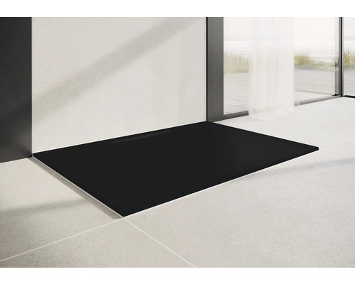KALDEWEI SUPERPLAN ZERO 1514-5 douchebak, 75 x 80 x 3,7 cm, mat zwart, 351447980676