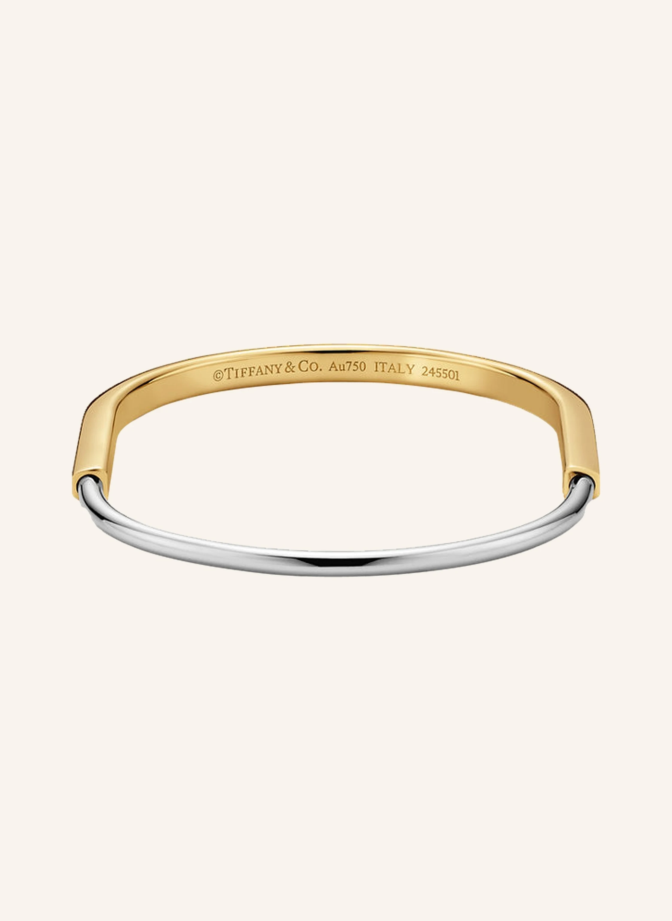 TIFFANY & Co. Tiffany Lock ARMREIF aus 18 Karat Gelb- und Weißgold