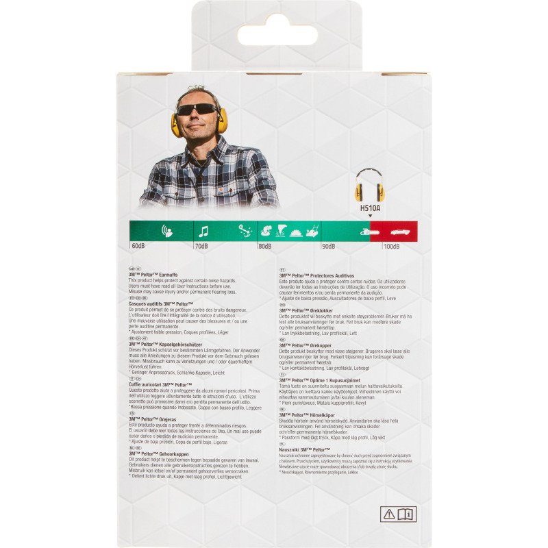 Casque antibruit pliable 3M Peltor Optime H510A - 27 dB