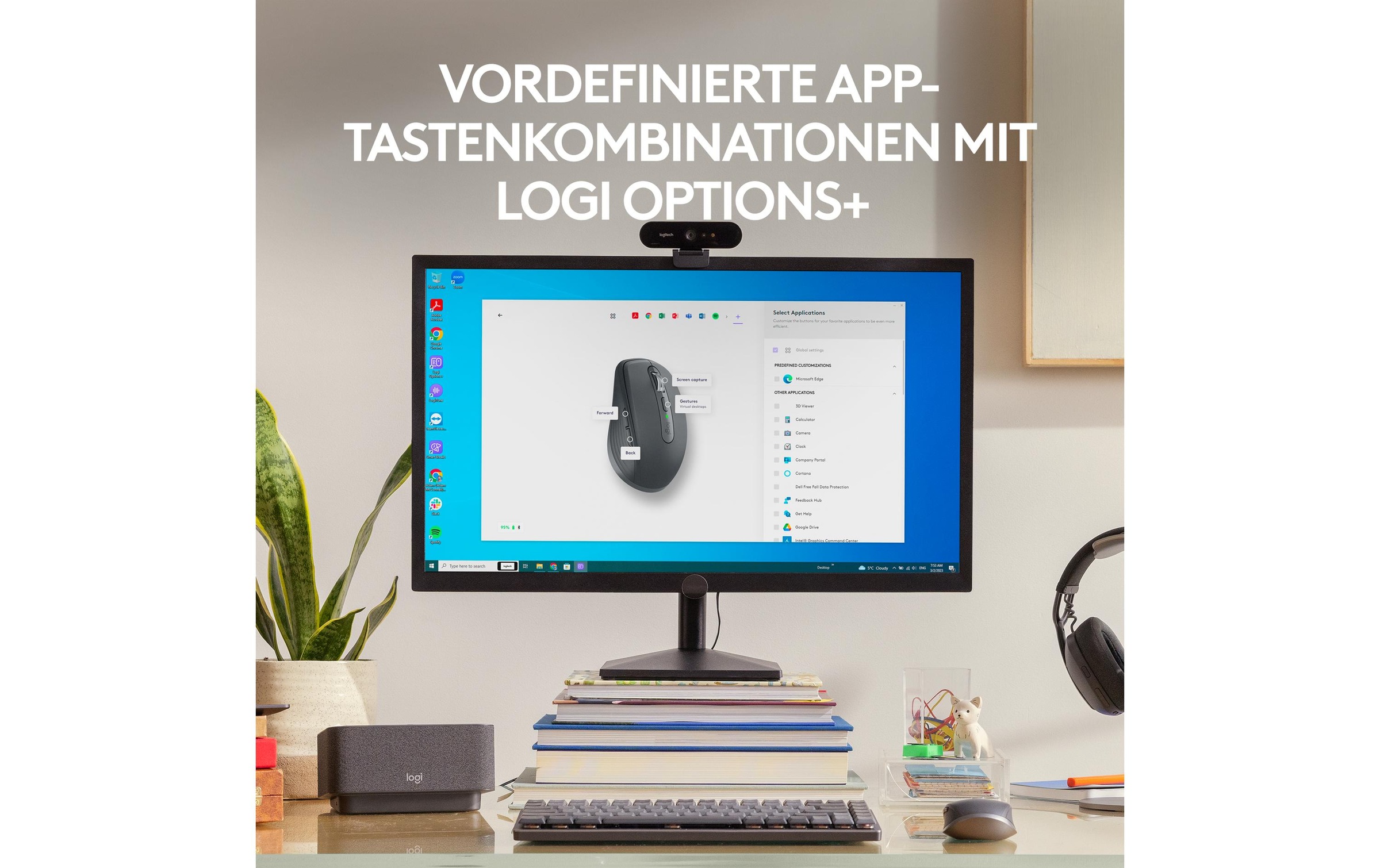 Logitech Maus »Maus MX Anywhere 3s for Business Graphite« kabellos