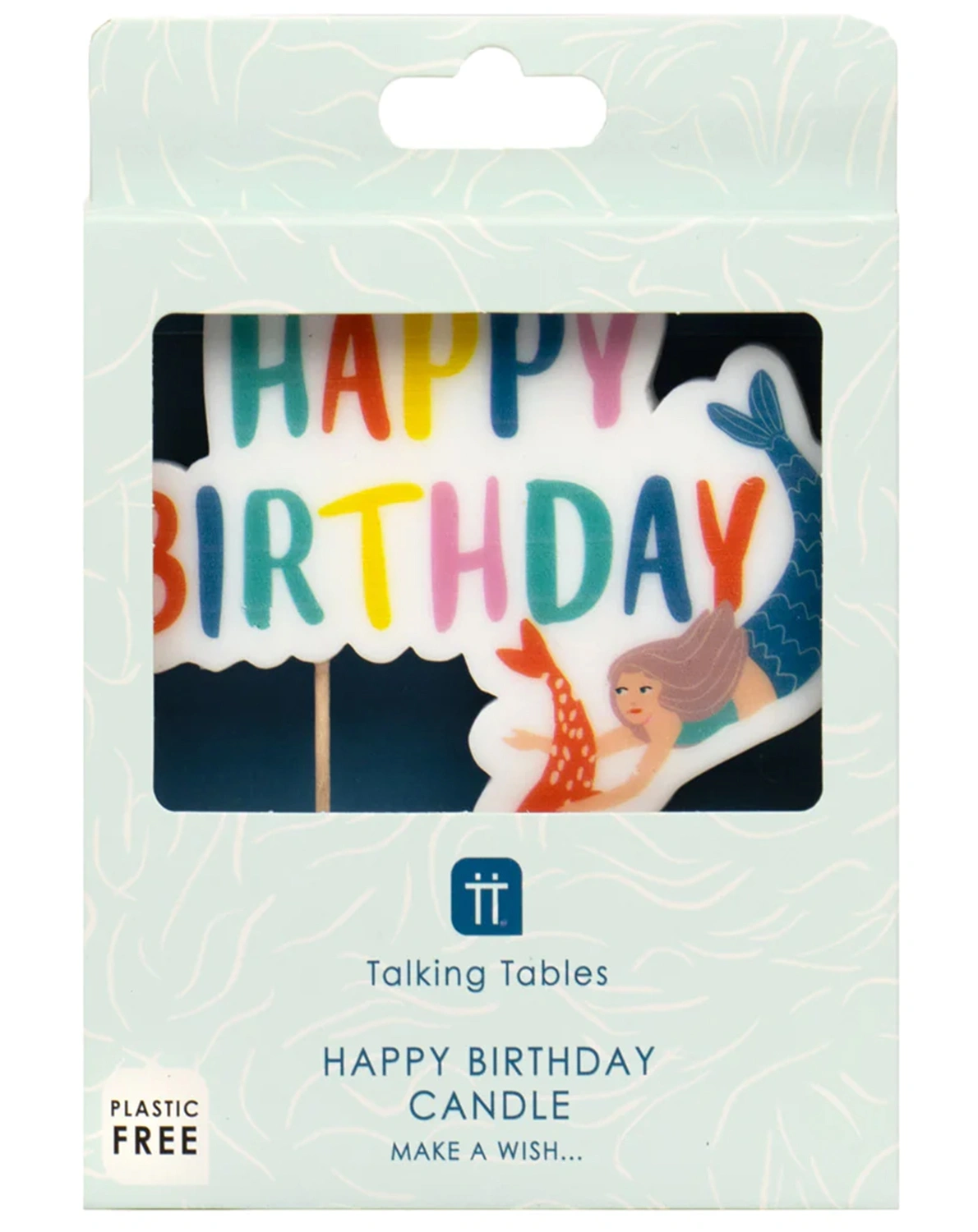 Kerze MAKE WAVES - HAPPY BIRTHDAY in bunt