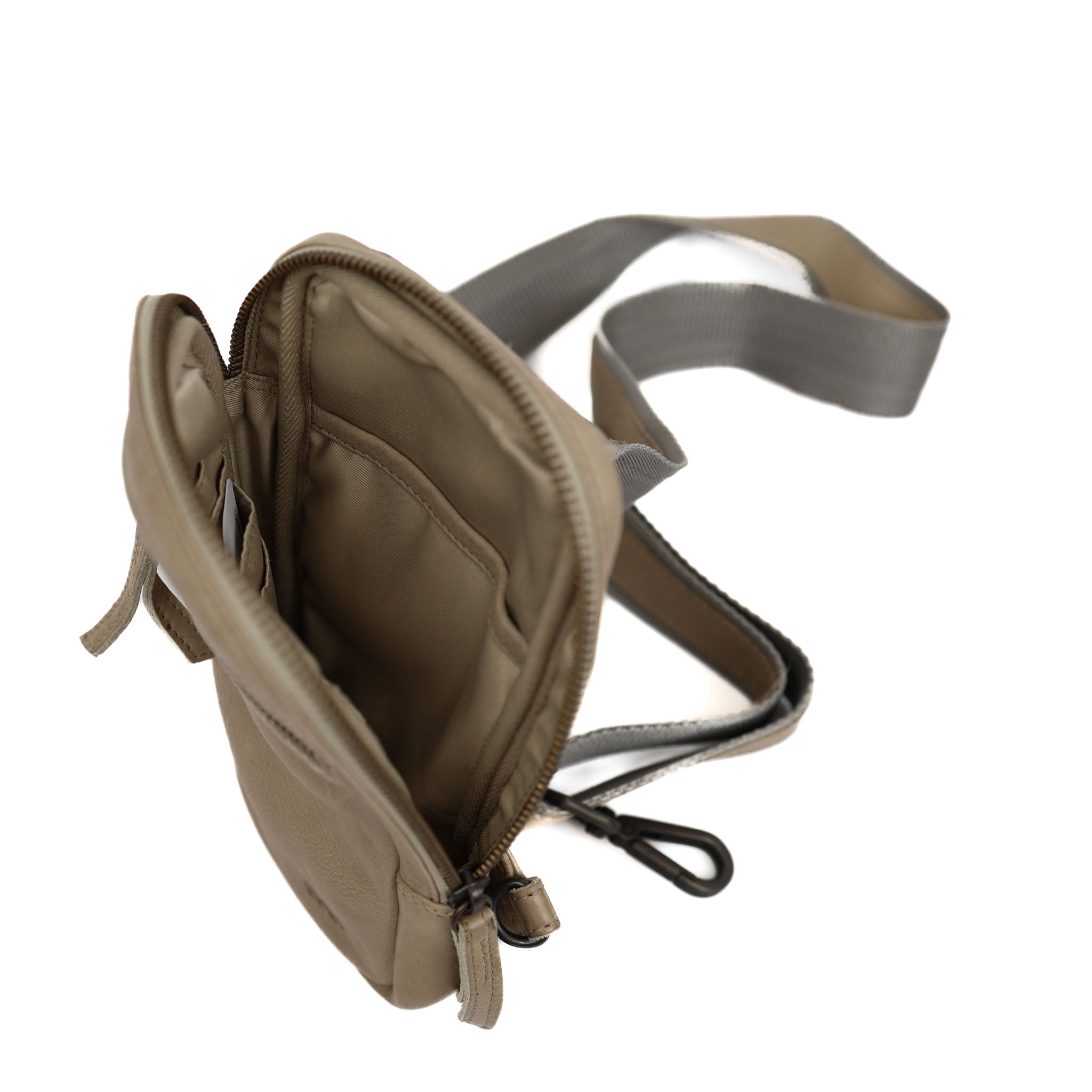 Klein crossbody tasje 'Nikki' silver mink Silver mink