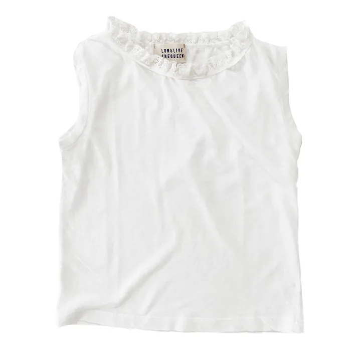 Longlivethequeen Débardeur Coton Bio | Blanc