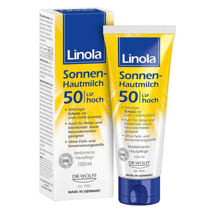 Linola Sonnen-Hautmilch LSF 50, 100 ml