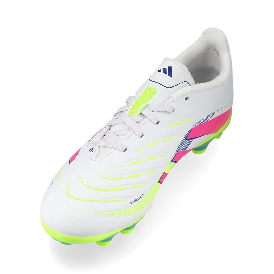 adidas Predator League MG Celestial Victory - Blanc/Lucid Pink/Lucid Lemon Enfant