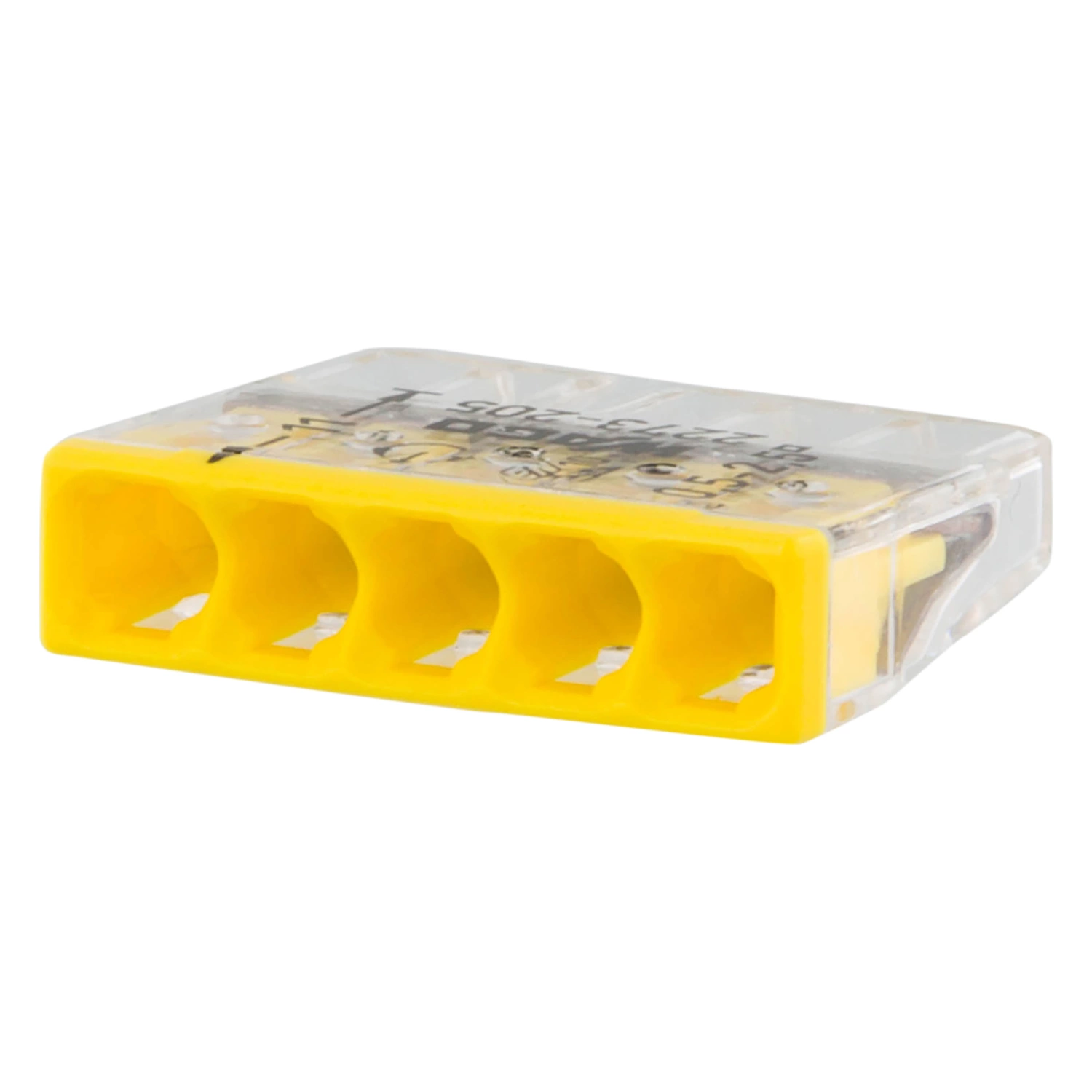 Wago 2273-205 Lasklem 5-polig - 5-gaats - 5 x 0.5 - 2.5 mm² - Transparant-geel (100st)