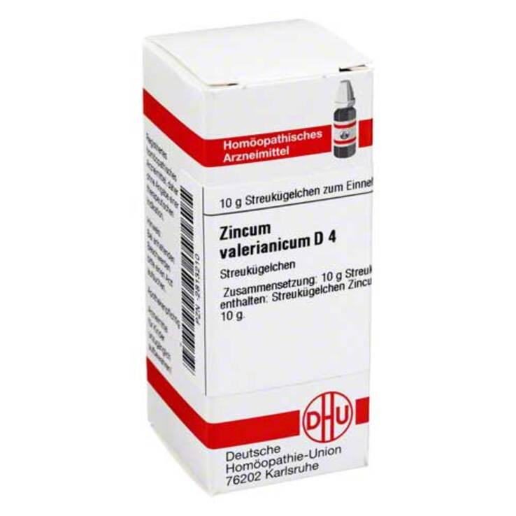 DHU Zincum valerianicum D 4 Globuli, 10 g