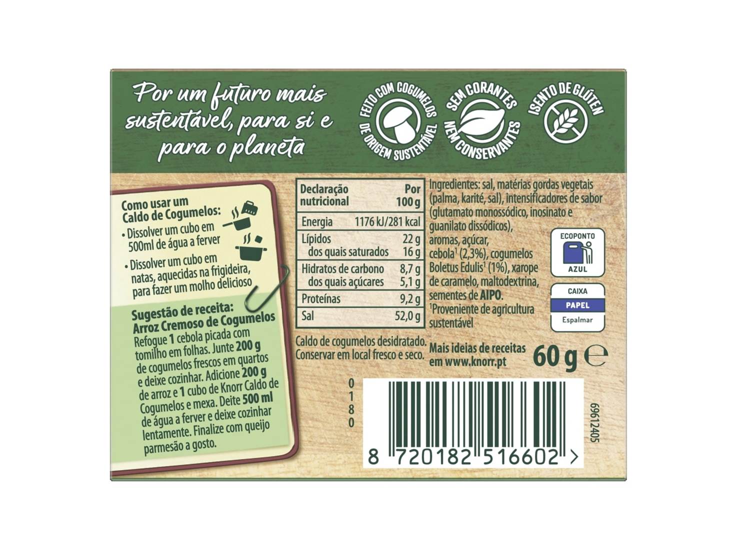 CALDOS COGUMELOS KNORR 6 CUBOS
