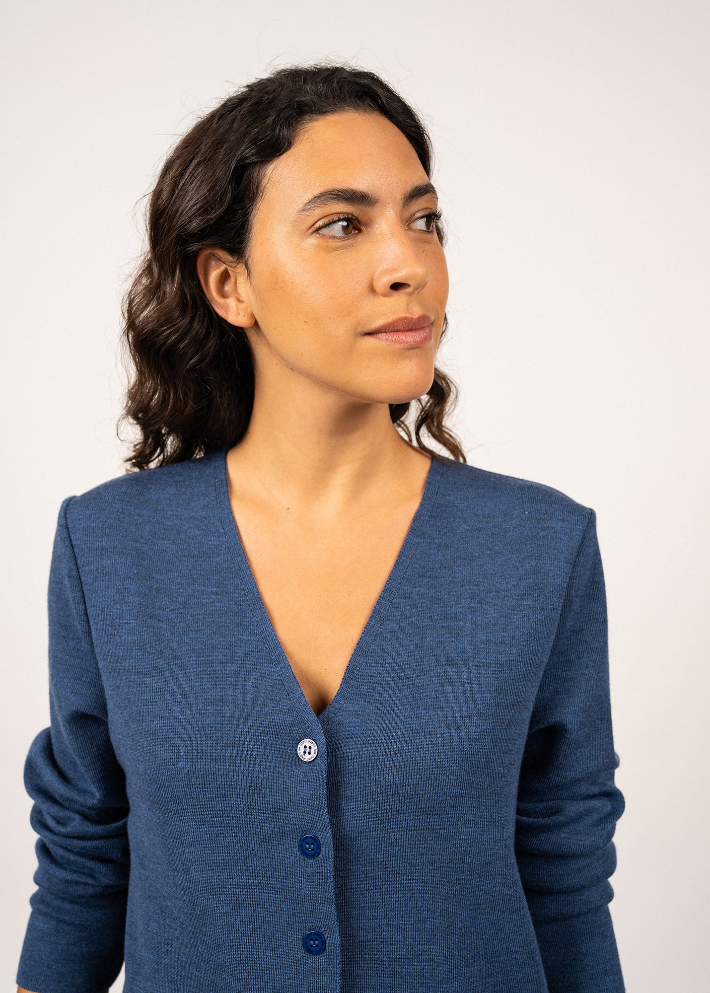 Gilet col V Blainville boutonné