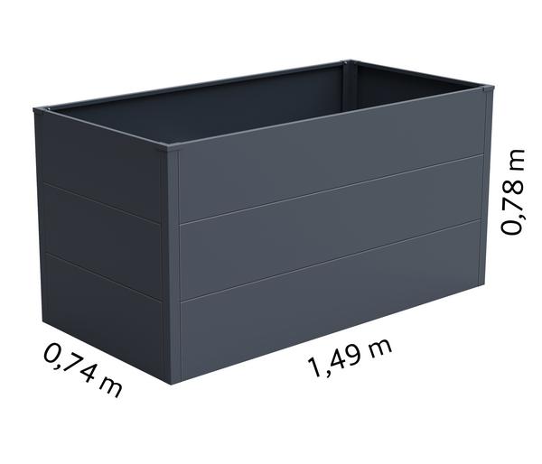 KGT Stahl-Hochbeet Urban Grow, anthrazit/grau