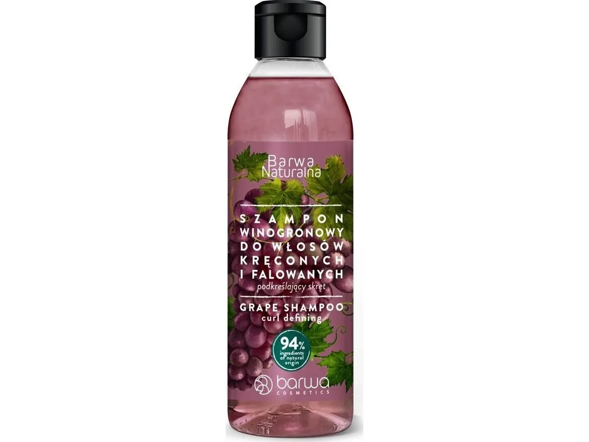 BARWA Natural Grape Curl Enhancing Shampoo for curly and wavy hair 300ml
