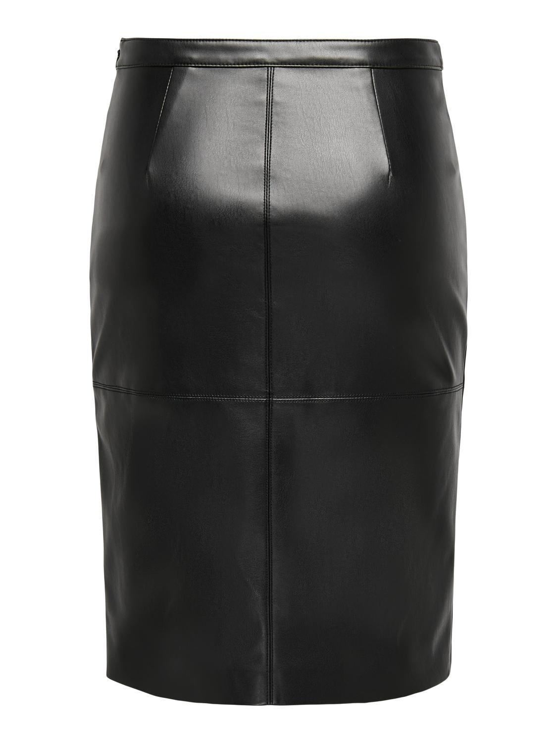 ONLNEWOLINE Kunstlederrock Black
