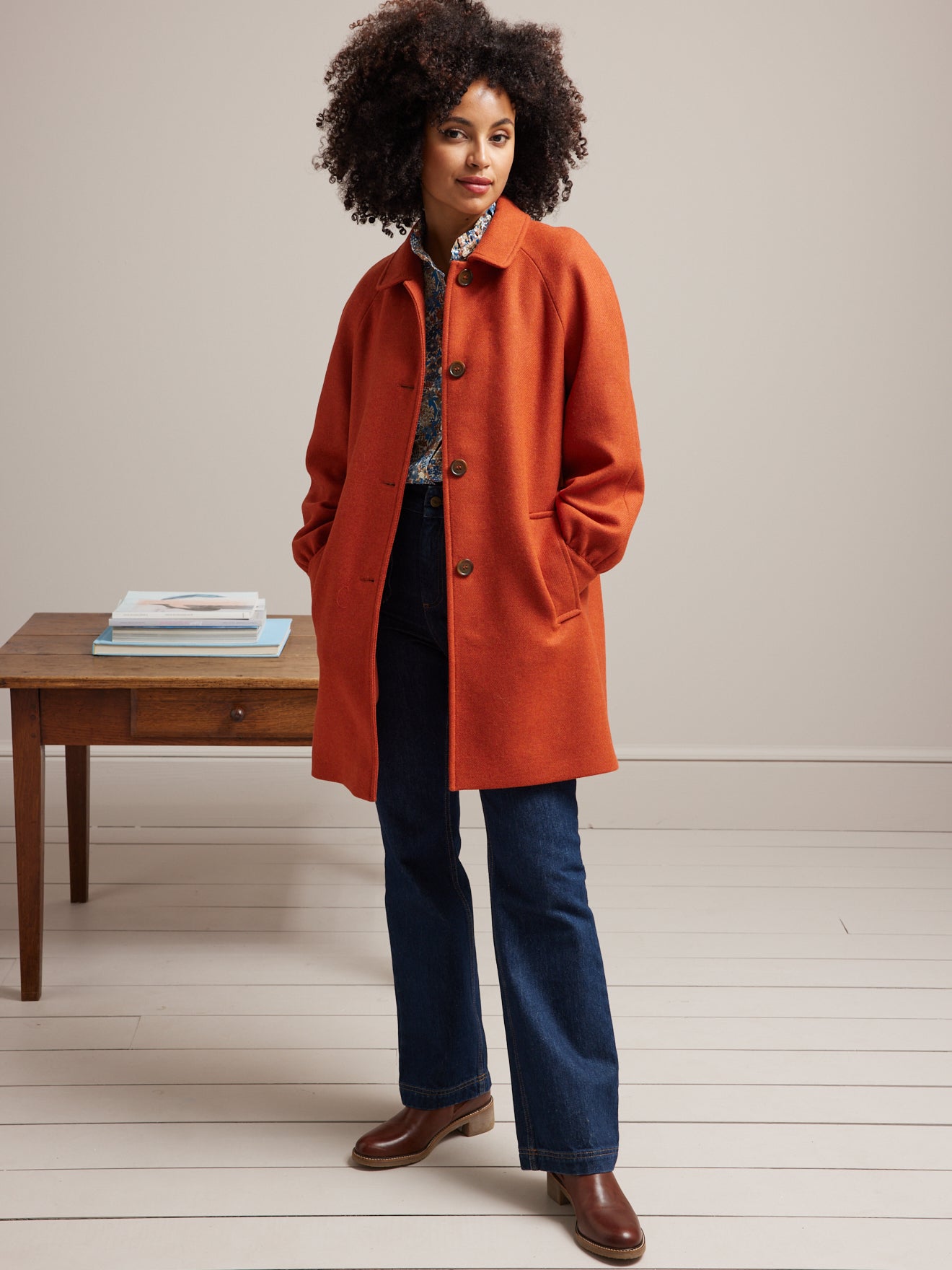 Manteau drap de laine femme laine recyclée