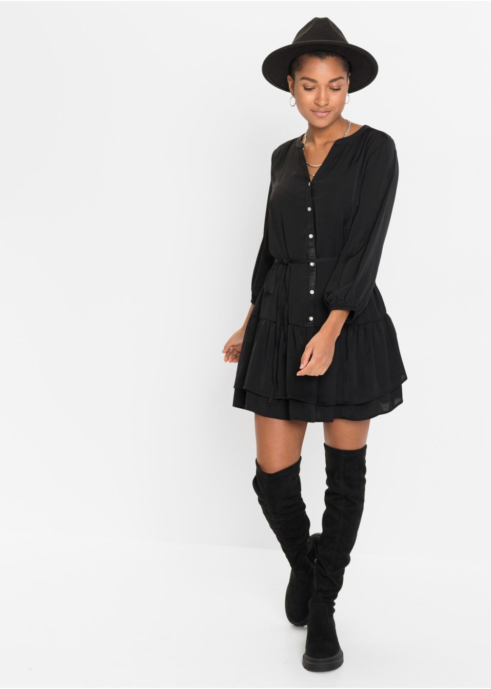 Robe-chemise en satin