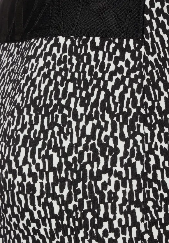 Wickelrock mit Minimalprint - Black