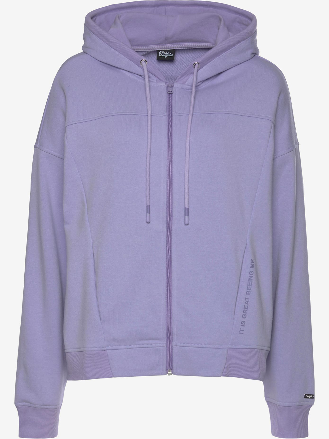 Veste sweat à capuche effet délavé