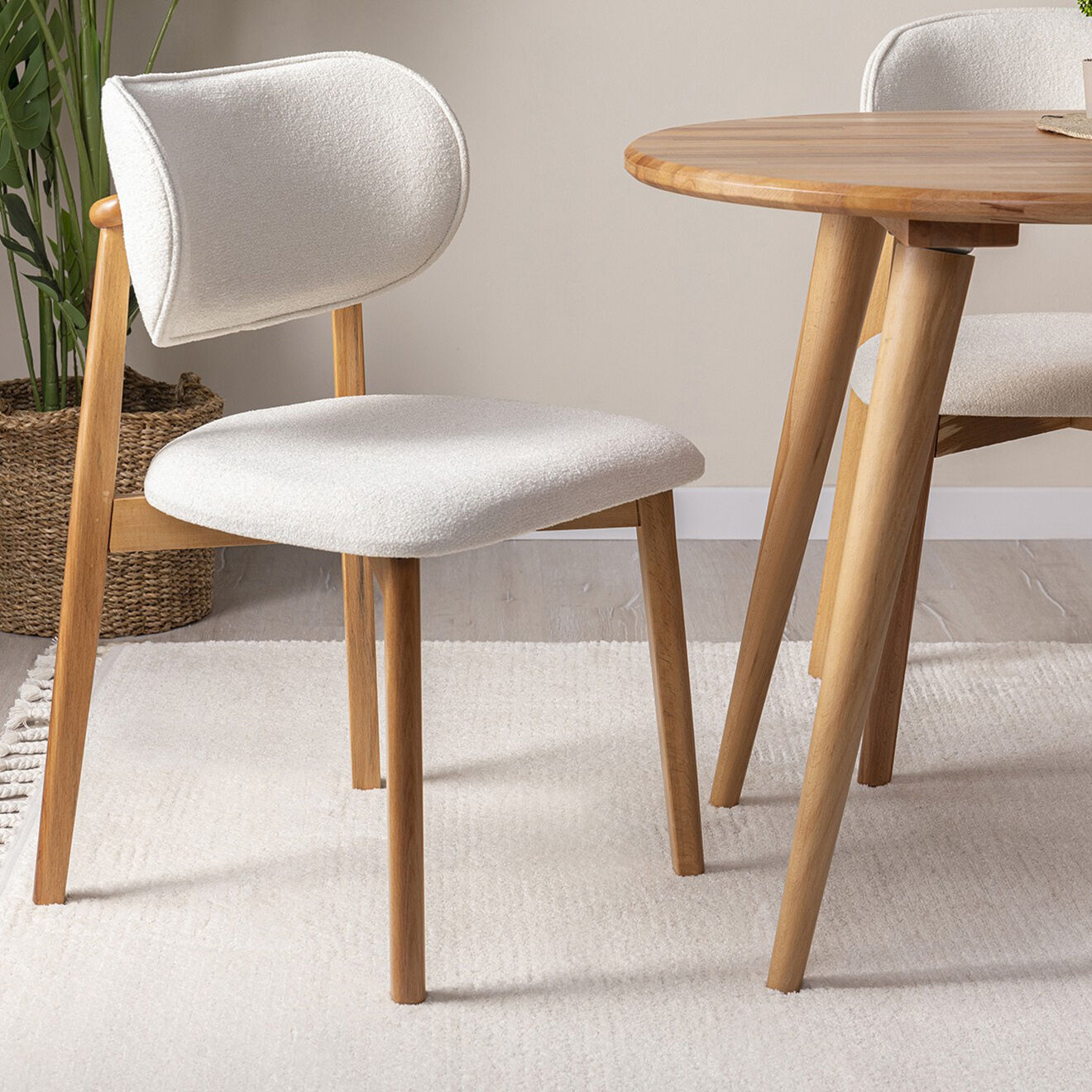 Homitis 2 Chaises Soli hêtre - 50x50x84 cm