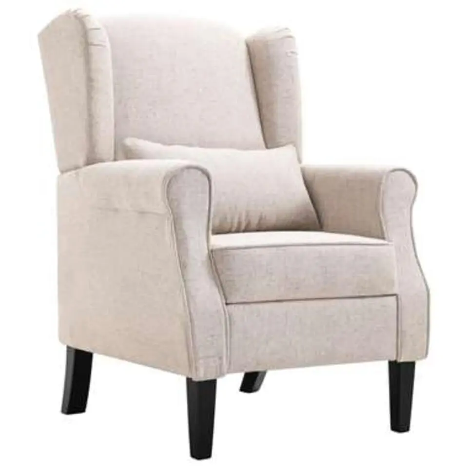VIDAXL Fauteuil stof beige