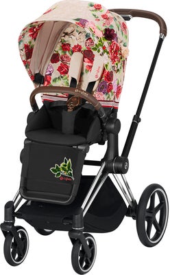 Cybex Priam Sportsvogn, Chrome Brown/Spring Blossom Light
