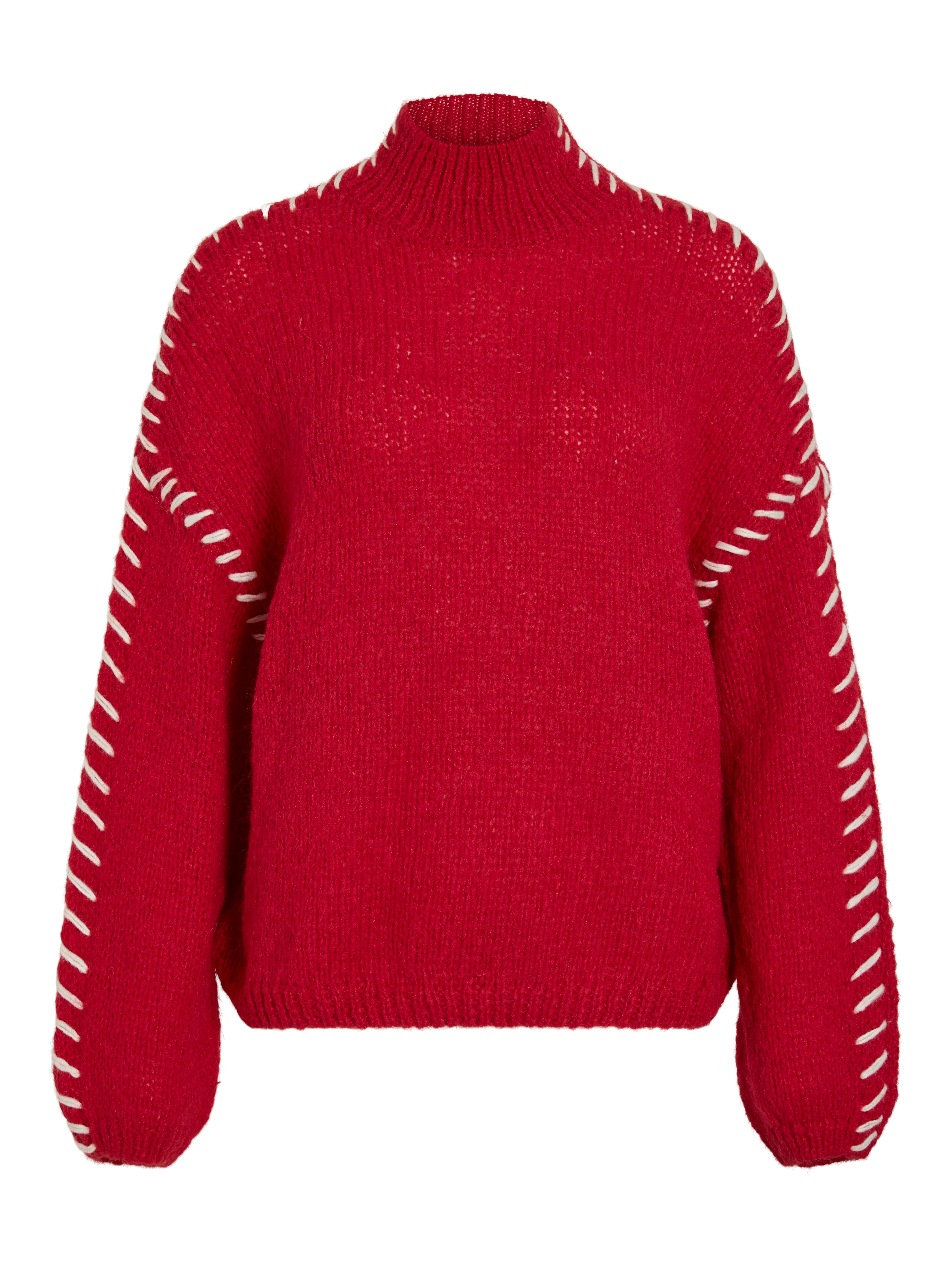 Vila  Vichoca L/S striktrøje - Barbados Cherry