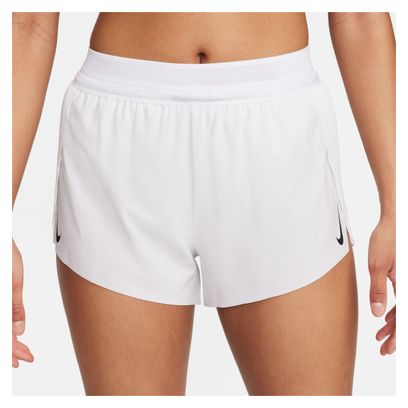 Short splité Femme Nike Dri-Fit ADV Aeroswift 3in Blanc