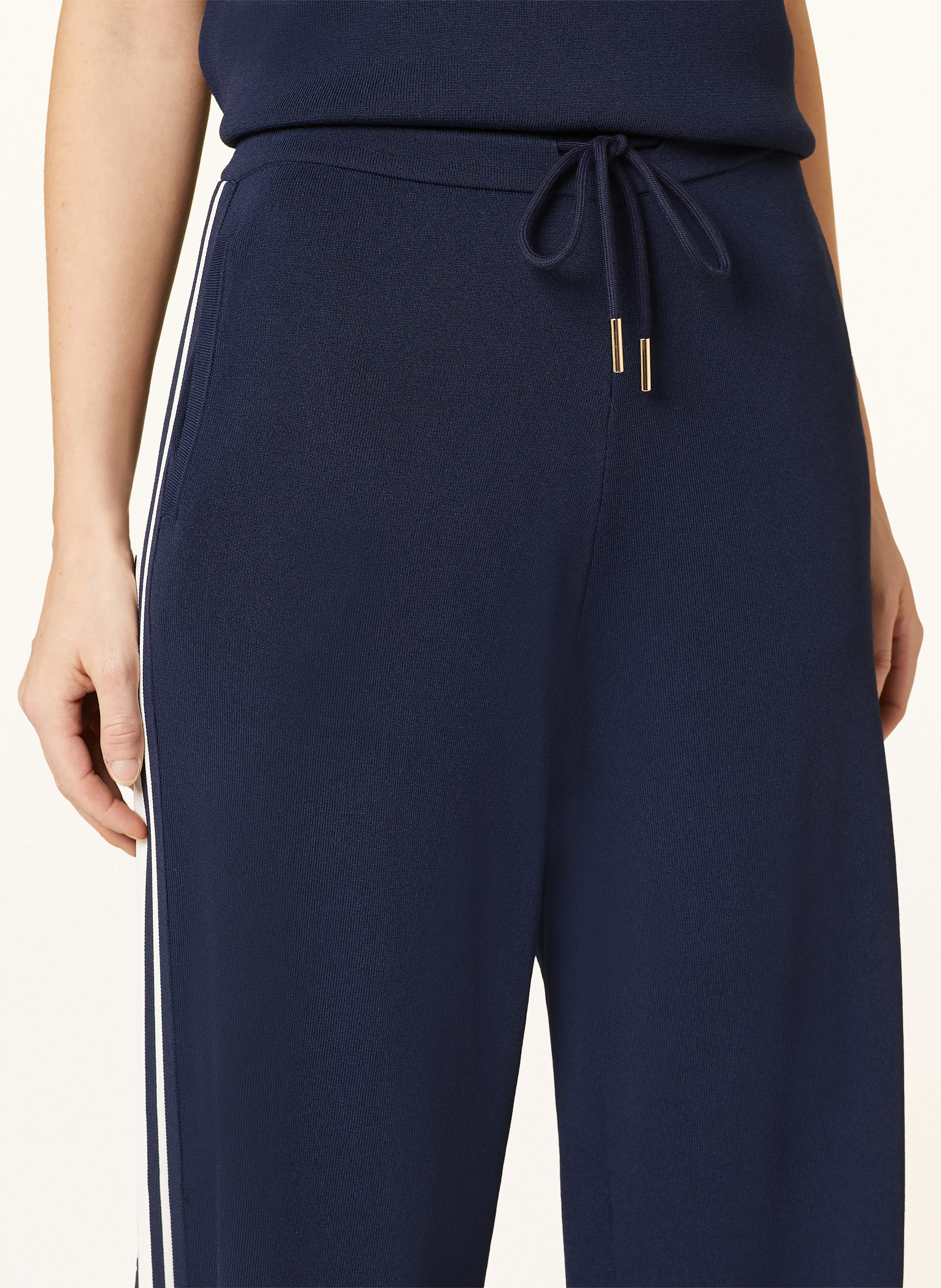 ELENA MIRO Track Pants mit Galonstreifen