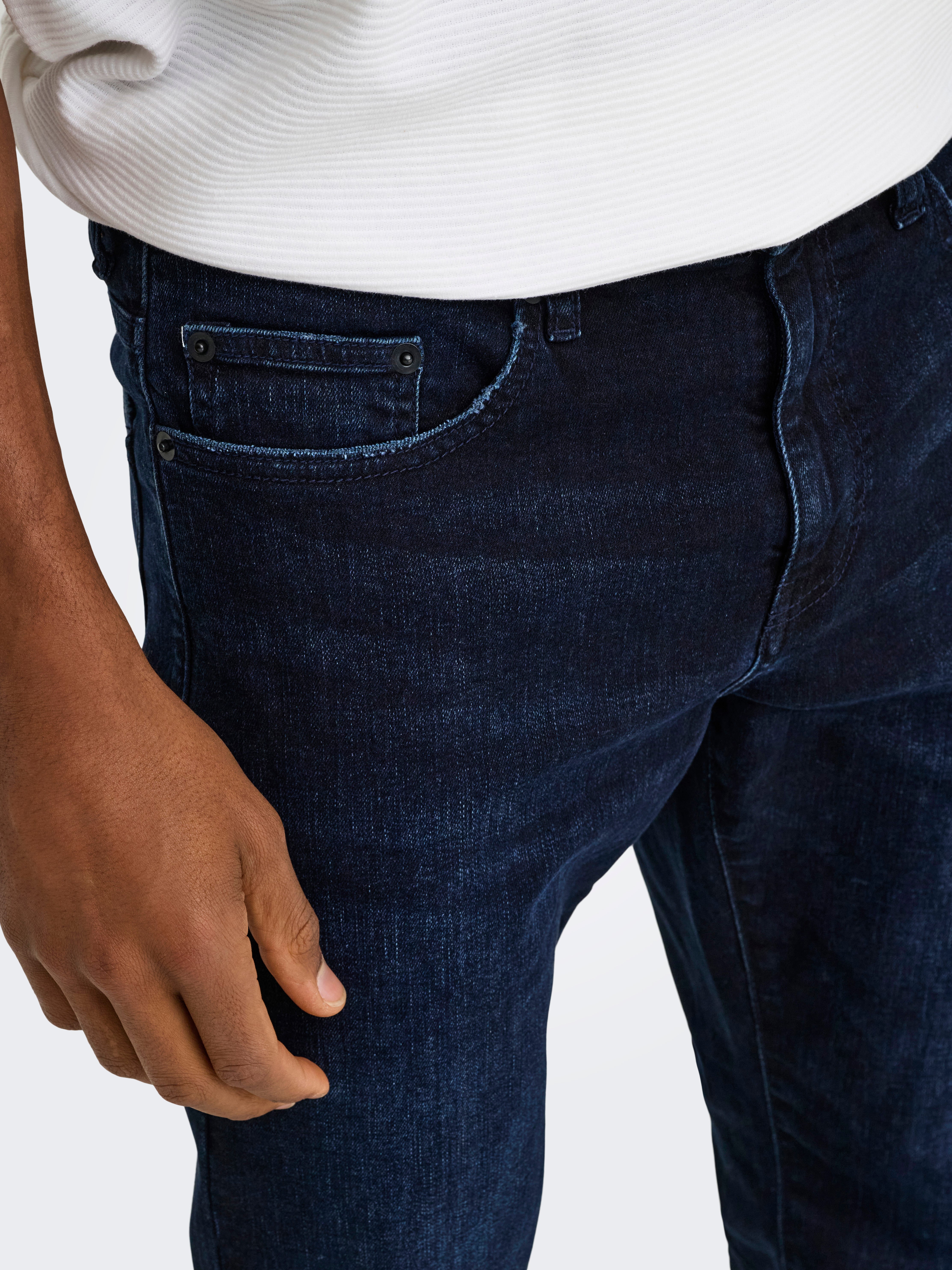 ONSWEFT Mittlere Taille Normal geschnitten Jeans Blue Black Denim