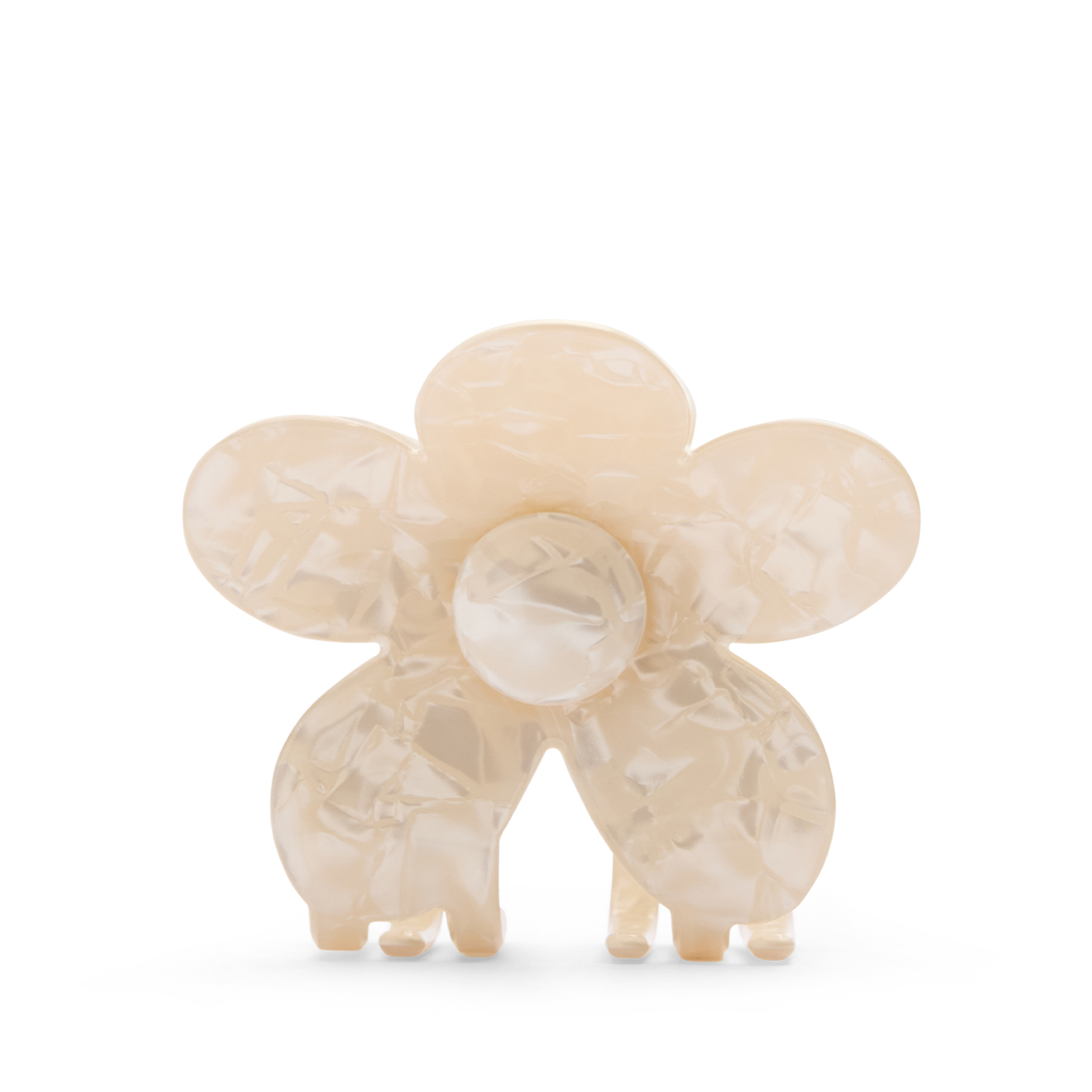 Beige bloemen haarklem