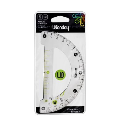 Wonday - Rapporteur aluminium 15 cm - 180°