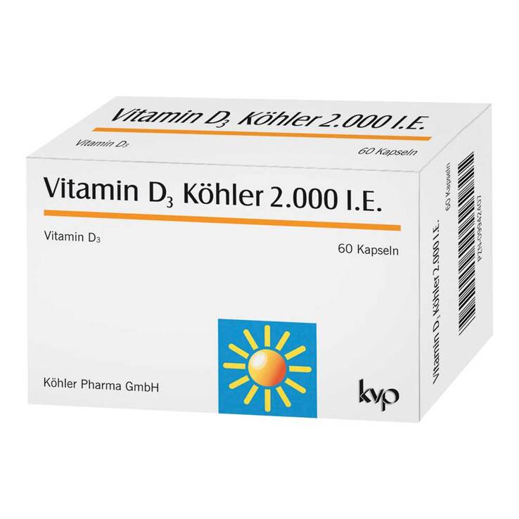 Vitamin D3 Köhler 2000 IE Kapseln, 60 St
