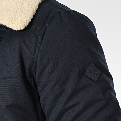Veste Zippée Col Mouton Arles Bleu Marine