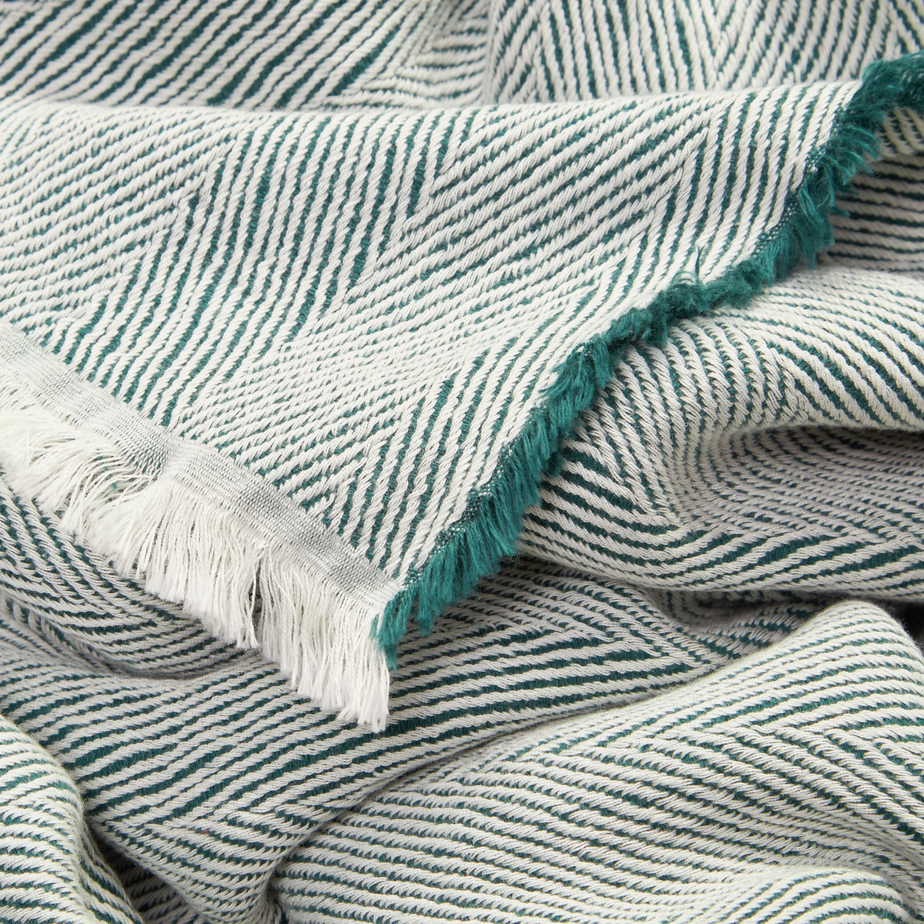MAGNUS Decke 130x170cm - Grün / B: 130.0 cm x H: 170.0 cm